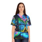 Neon Butterfly Glowscape Neon Butterflies Womans Jersey