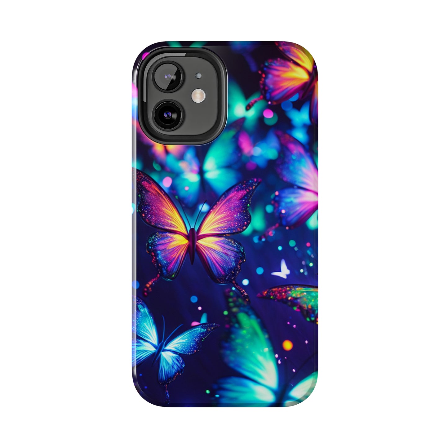 Neon Flutterings. NEON Butterflies Tough Phone Case Iphone 6 7 8 9 10 11 12 13 14 SE X XR XS Pro Max Mini Plus