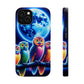 Neon Nocturnal Orbitals. Neon Owls Premium Art Magsafe Magnet Tough IPhone 13 14 15 Pro Plus Max and Mini in Matte and Glossy Phone cases