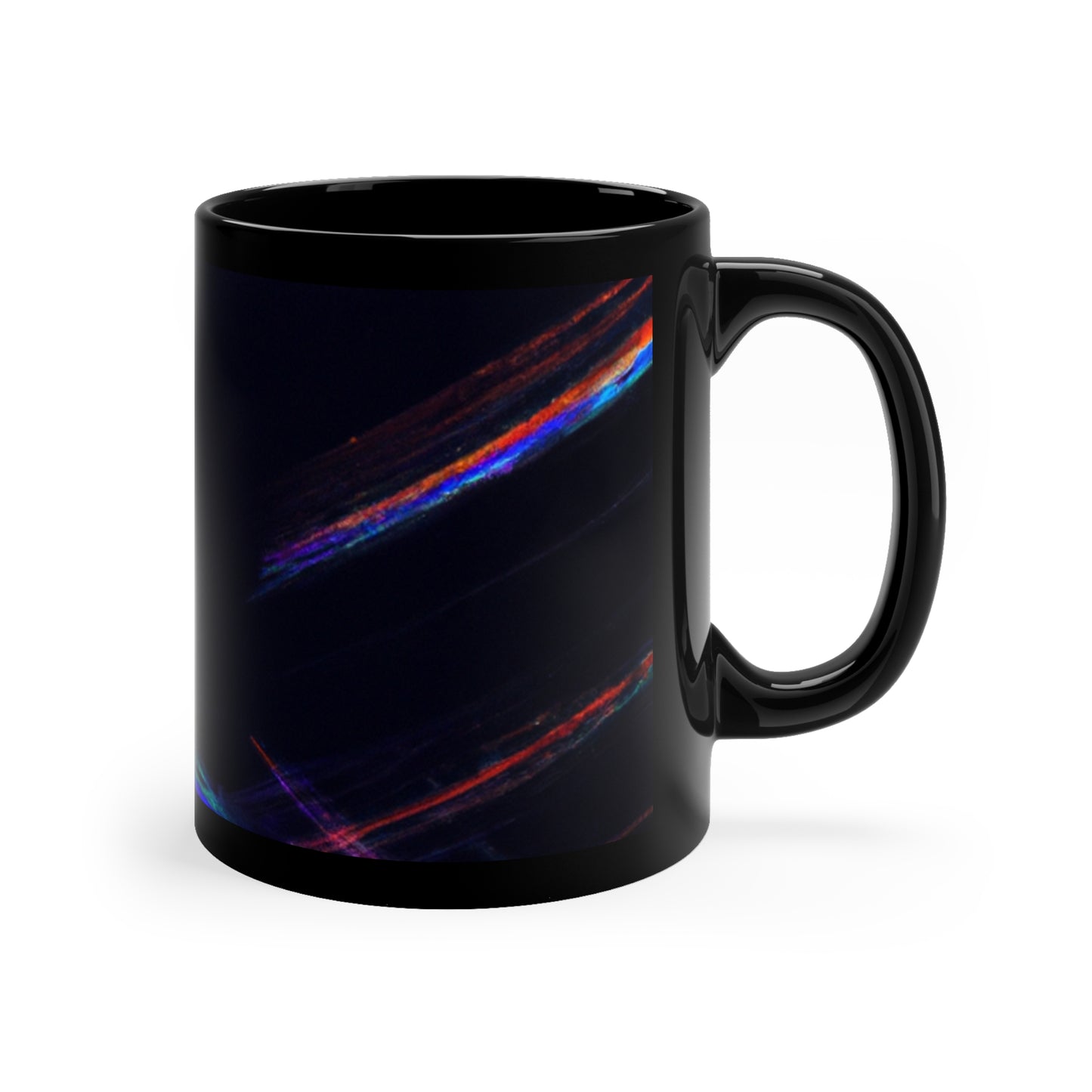 Vivid Trippy Neon Infinity Vortex Trippy Infninty Patterns 11oz Black Mug