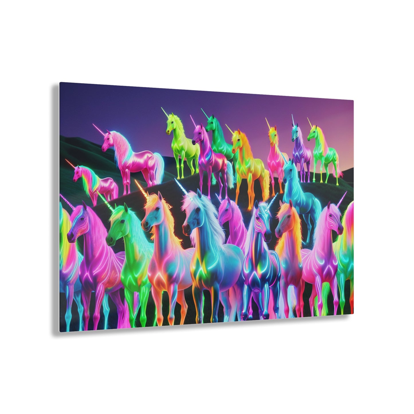 "Rainbow Fantasia" NEON Unocrons Art 1/4" Glossy Acrylic Art