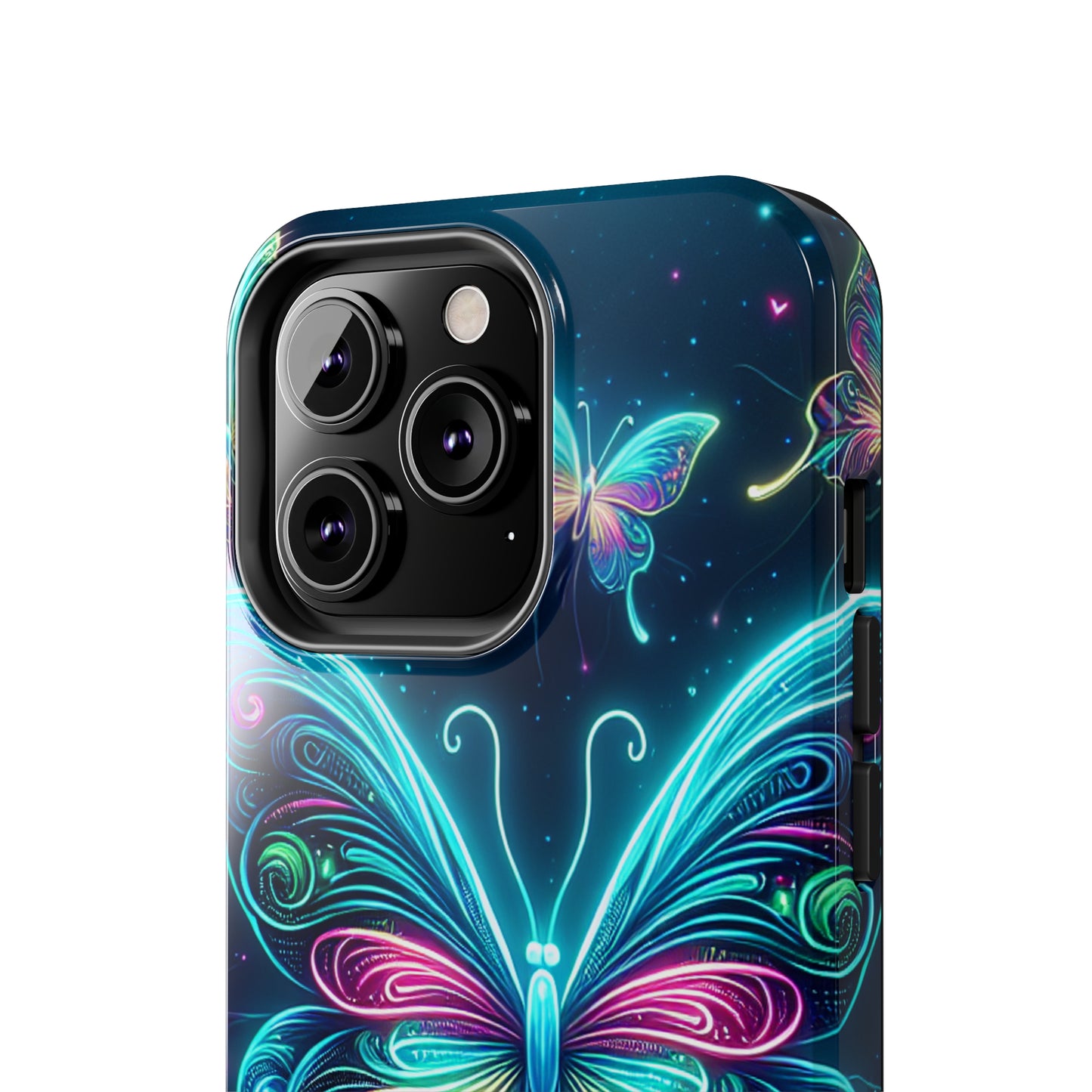 "Neon Butterfly Glo-Rama" NEON Butterflies Tough Phone Case Iphone 6 7 8 9 10 11 12 13 14 SE X XR XS Pro Max Mini Plus