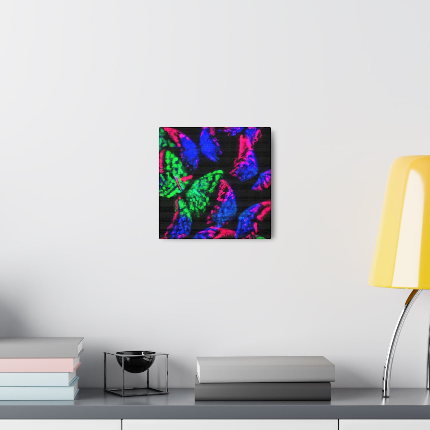 "Nebula of Neon Butterflies" Neon Butterflies  Art Canvas