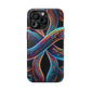 Vibrant Infinity Nocturne Neon Trippy Infinity Patterns Premium Art Magsafe Magnet Tough IPhone 13 14 15 Pro Plus Max and Mini in Matte and Glossy Phone cases