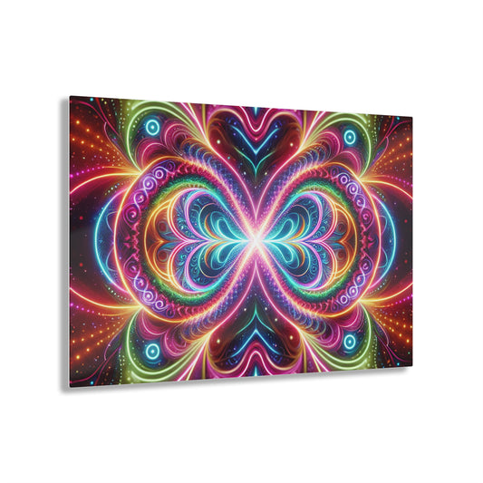 Dreamscape Entanglement. Trippy infity Pattern 1/4" Glossy Acrylic Art
