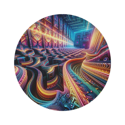 Neon pervasion Infinity Infinity Patterns Round Rug