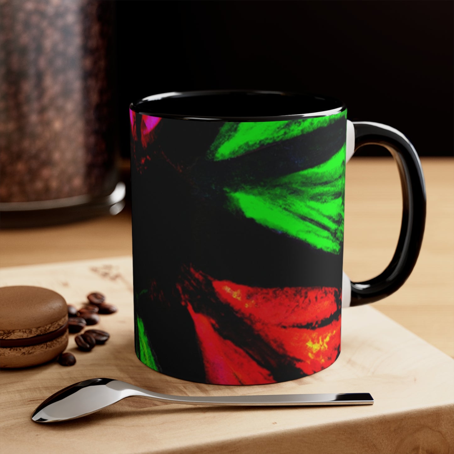 Neon Butterfly Splash. Butterflies 11oz Mug