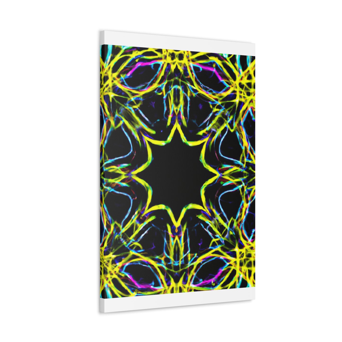 Vivid Neon Dreams of Infinity. Trippy Infinity Patterns Art Canvas