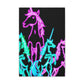 "Neon Paradise: A Unicorn Escapade" NEON Unicorns Art Canvas