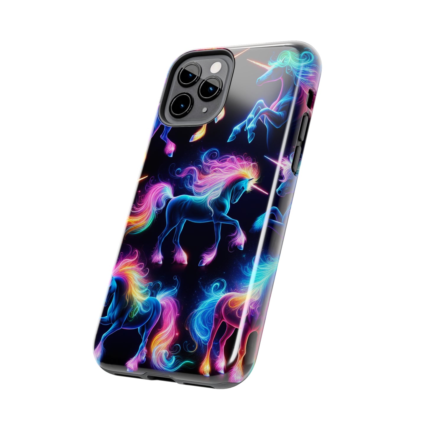 'Neon Mirage of Unicorns' NEON Unicorns Tough Phone Case