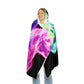 "Neon Magic of Unicorns" - NEON Unicorns Art Hooded Snuggle Blanket