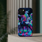 Neon Unicorn Prism. Neon Unicorns Premium Art Magsafe Magnet Tough IPhone 13 14 15 Pro Plus Max and Mini in Matte and Glossy Phone cases