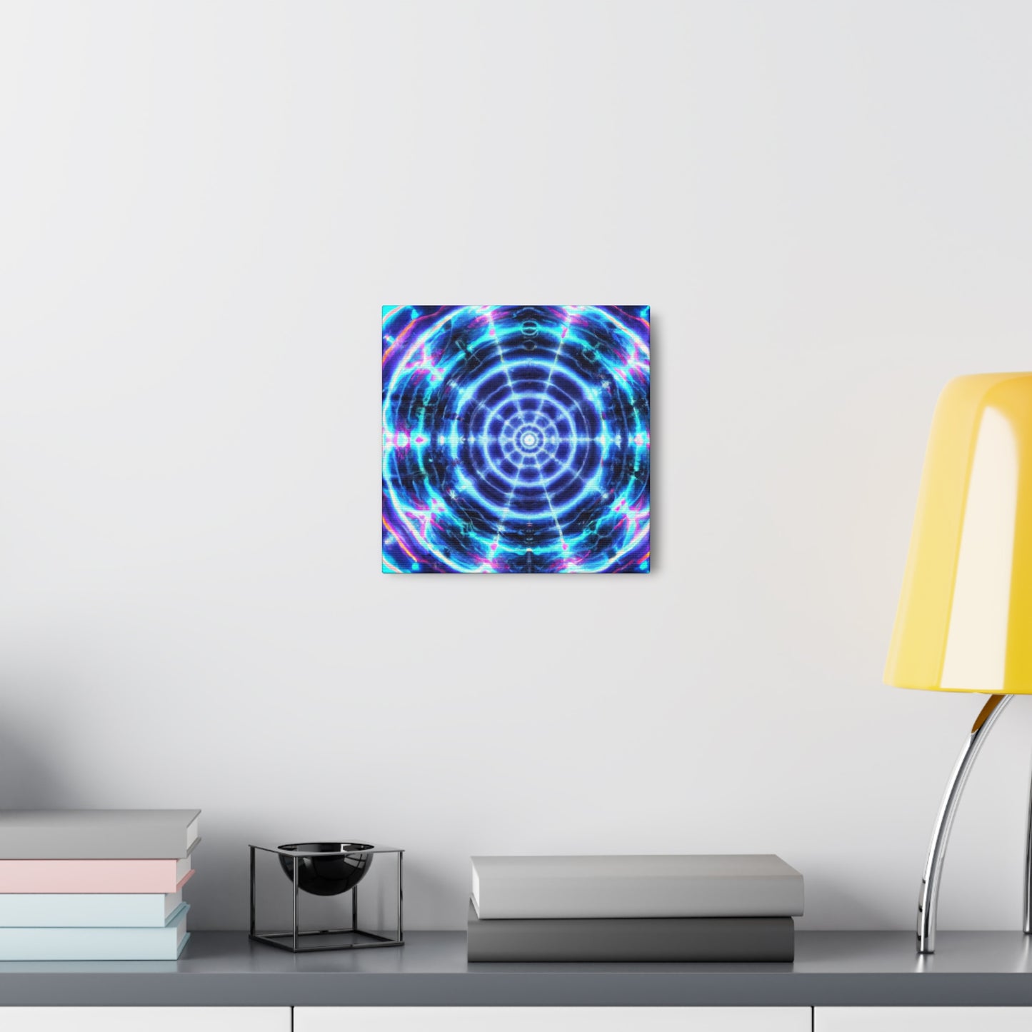 Neon Infinity Visions. Trippy Infinity Patterns Art Canvas