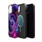 Infinite Neon Horizon Neon Trippy Infinity Patterns Premium Art Magsafe Magnet Tough IPhone 13 14 15 Pro Plus Max and Mini in Matte and Glossy Phone cases