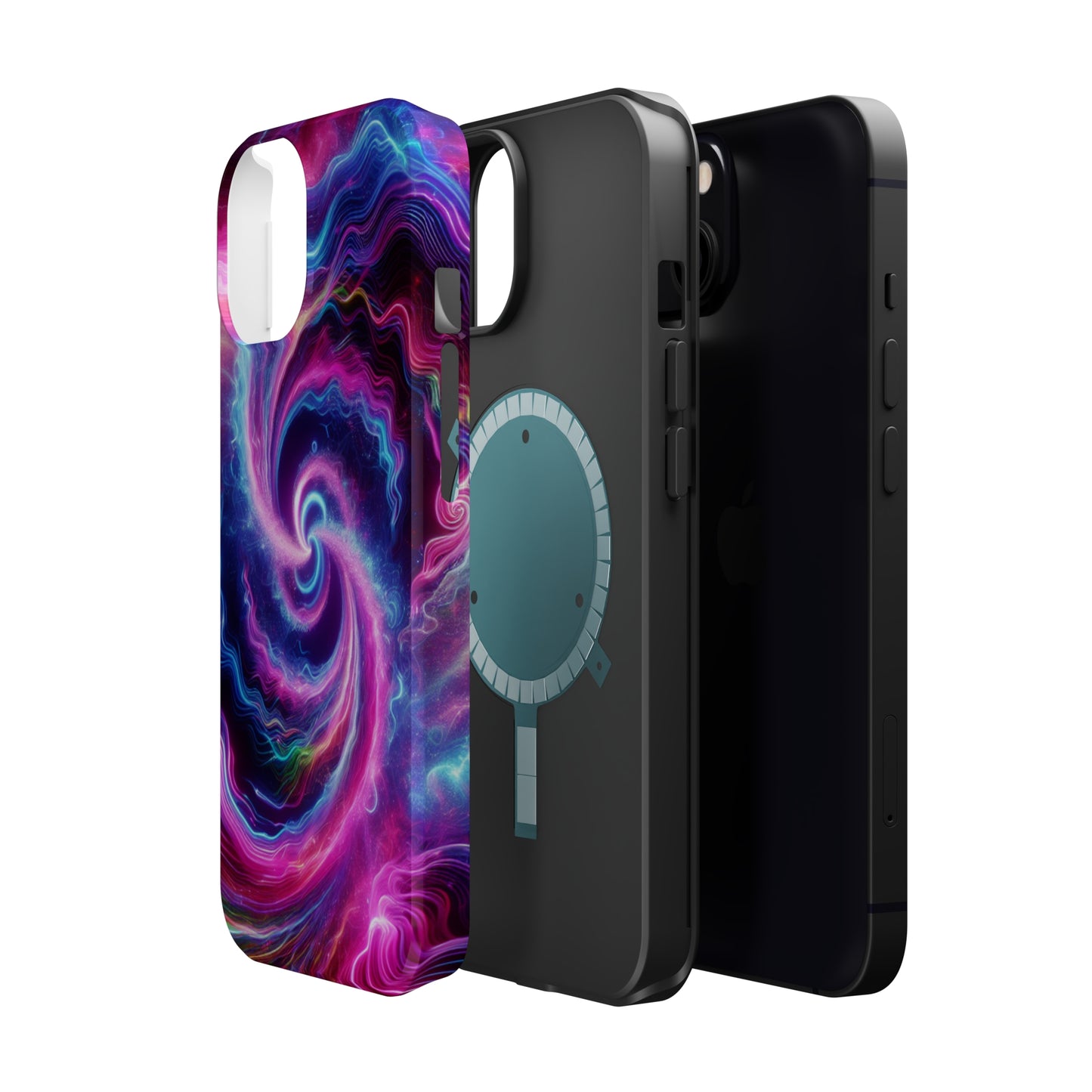 Infinite Neon Horizon Neon Trippy Infinity Patterns Premium Art Magsafe Magnet Tough IPhone 13 14 15 Pro Plus Max and Mini in Matte and Glossy Phone cases