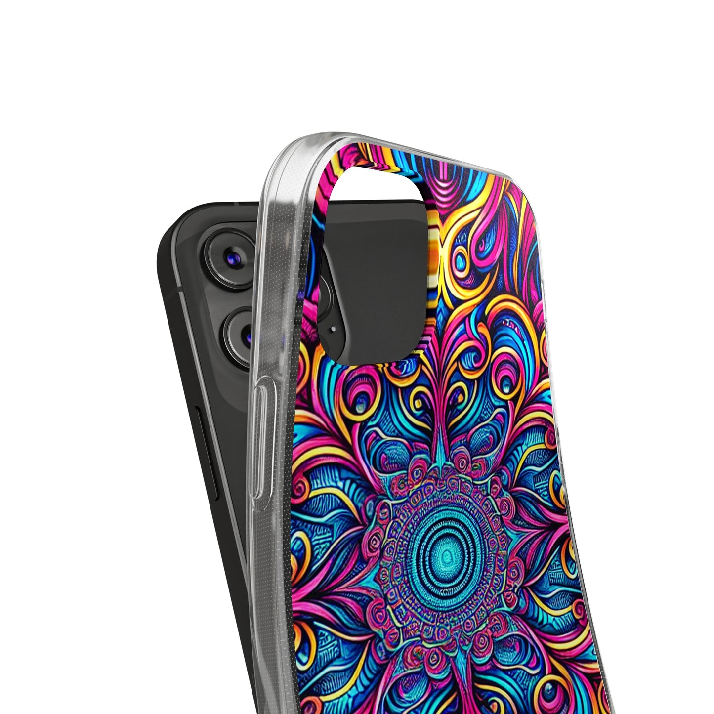 "Fantasia of Fluorescence" Infinity Patterns Art Polycarbonate Phone Case Samsung Galaxy s21 s22 Google Pixel 6 Iphone 11 12 13 14 Pro Max Mini Plus