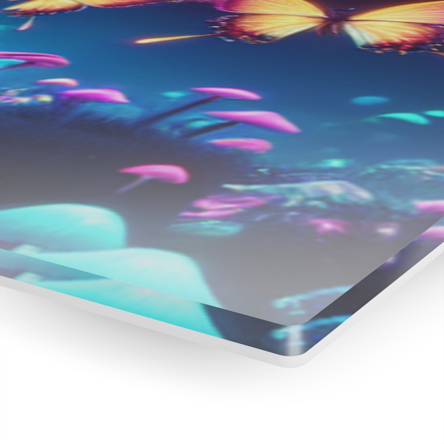Fantasmagorical Foliage Butterflies & Mushrooms 1/4" Glossy Acrylic Art