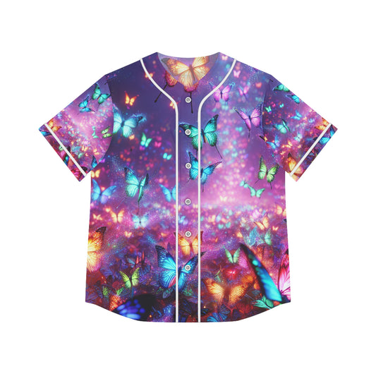 "Neon Brilliance" Neon Butterflies Womans Jersey