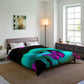 Neon Nature Dreamscape. Butterflies & Mushrooms Comforter Blanket