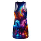 Neon Unicorn Splatter Neon Unicorns Racerback Dress