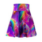 "Neon Dreamscape" -NEON Unicorns Woman' Skater Skirt