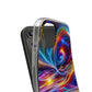 Neon Vortex. Infinity Patterns Art Polycarbonate Phone Case