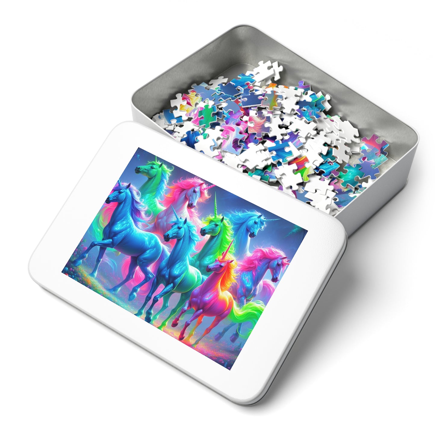 Nornicorns. - Neon Unicorns Puzzle
