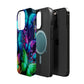 Neon Flutter Symphony Neon Butterflies Premium Art Magsafe Magnet Tough IPhone 13 14 15 Pro Plus Max and Mini in Matte and Glossy Phone cases