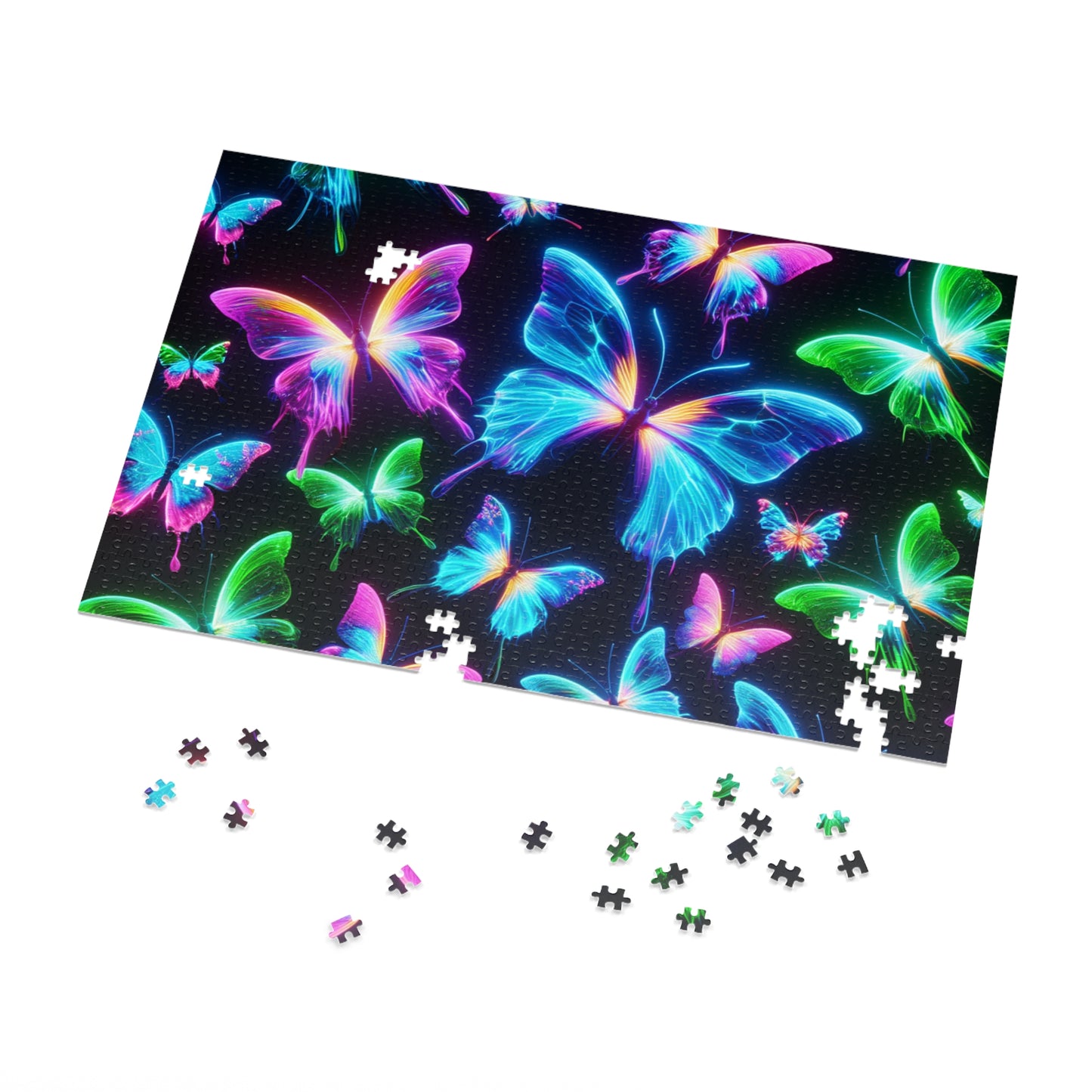 Neon Flutter - Neon Butterflies Puzzle