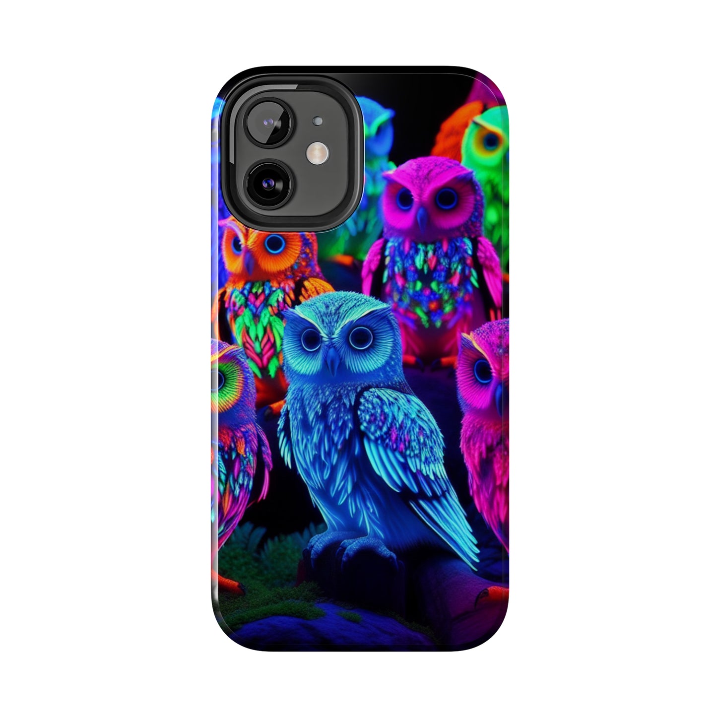 Neon Nocturne. NEON Owls Tough Phone Case