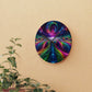 "Viva Vortex" Infinity Patterns Art Acrylic Clock
