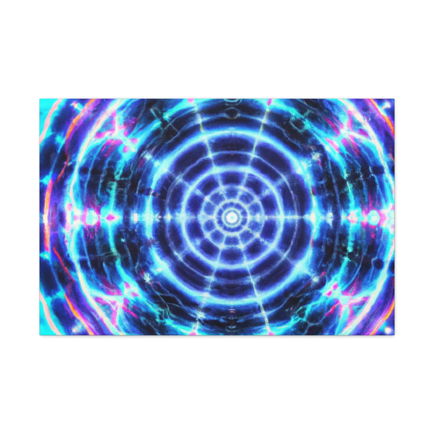 Neon Infinity Visions. Trippy Infinity Patterns Art Canvas
