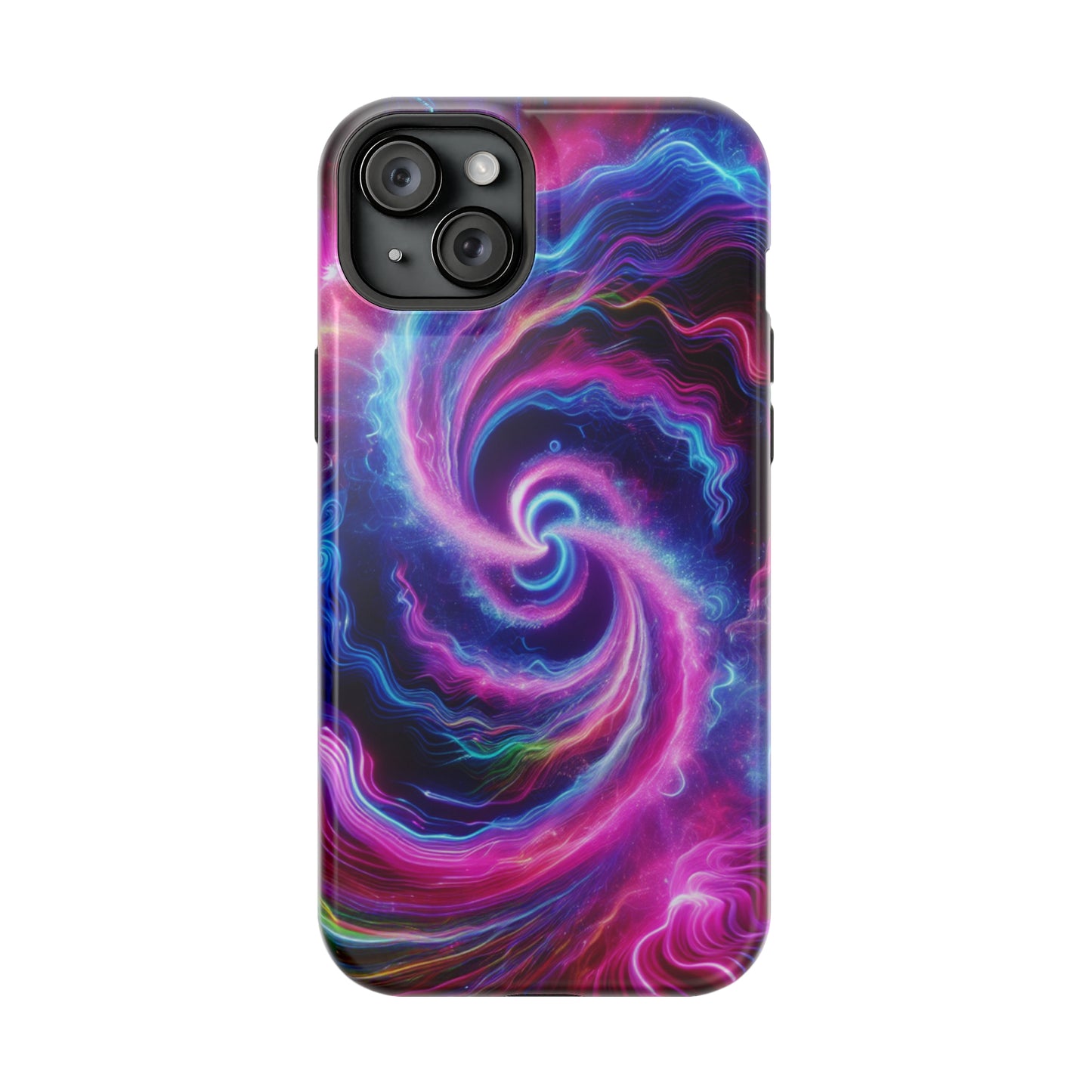 Infinite Neon Horizon Neon Trippy Infinity Patterns Premium Art Magsafe Magnet Tough IPhone 13 14 15 Pro Plus Max and Mini in Matte and Glossy Phone cases