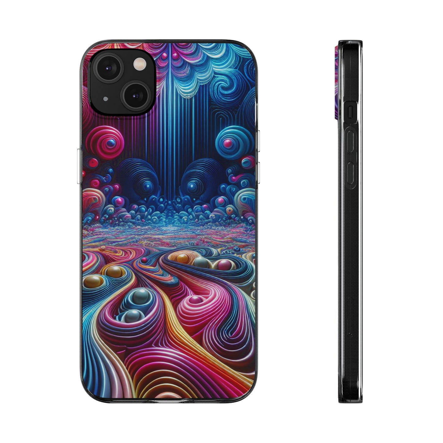 Mesmerizing Neon Infinity Infinity Patterns Art Polycarbonate Phone Case Samsung Galaxy s21 s22 Google Pixel 6 Iphone 11 12 13 14 Pro Max Mini Plus