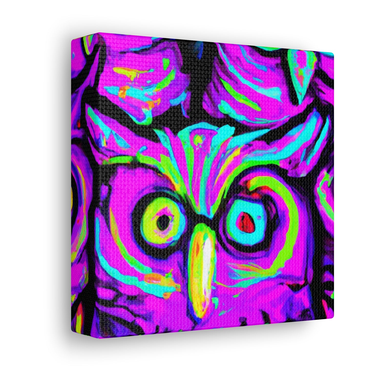 Neon Nocturnal Nocturne NEON Owls Art Canvas