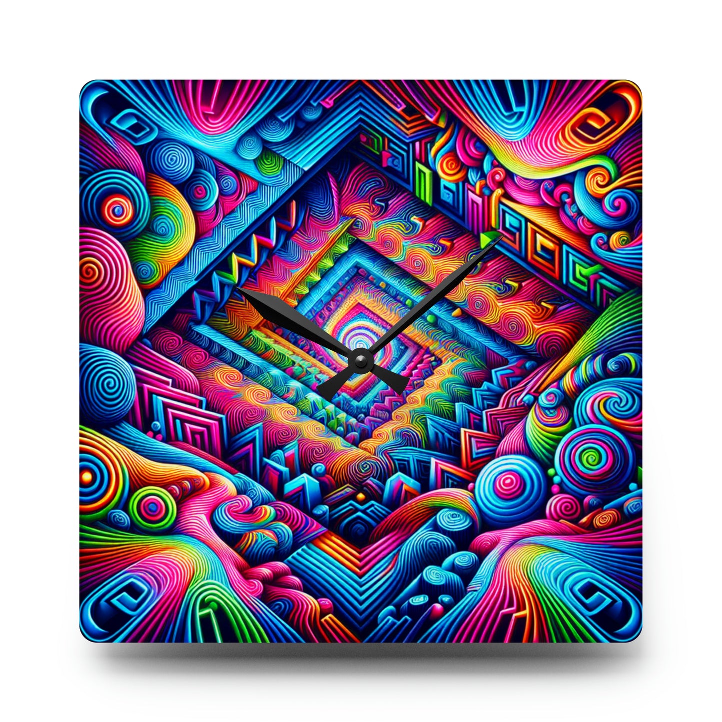 VibranInfiniteCanvas Infinity Patterns Art Acrylic Clock