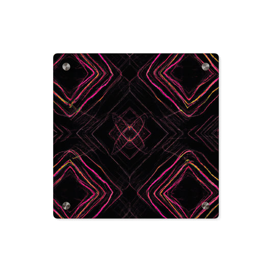 Trippy Neon Illumination Infinity Trippy Infinity Patterns Acrylic Art Panel