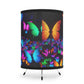 "Butterflies in the Electric Light" - NEON Butterflies Art Tripod Lamp