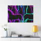 Vibrant Neon Unicornscape. NEON Unicorns Art Canvas