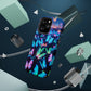 "Fantasia of Neon Butterflies" Neon Butterflies Premium Art Magsafe Magnet Tough IPhone 13 14 15 Pro Plus Max and Mini in Matte and Glossy Phone cases