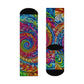Neon Infinity Vortex. Trippy Cushioned Crew Socks