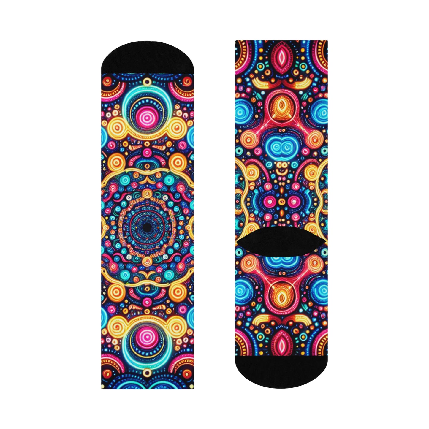 Cosmic Chroma Empyrean. Trippy Cushioned Crew Socks