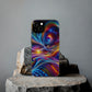 Neon Vortex. Infinity Patterns Art Polycarbonate Phone Case