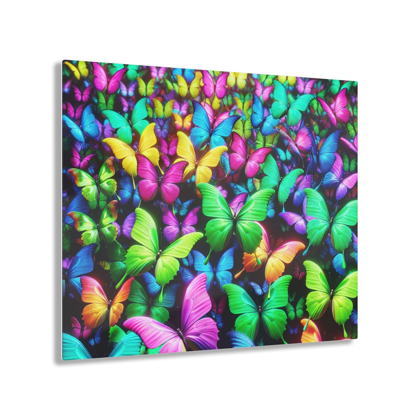 Neon Butterfly Splendor. NEON Butterflies Art 1/4" Glossy Acrylic Art
