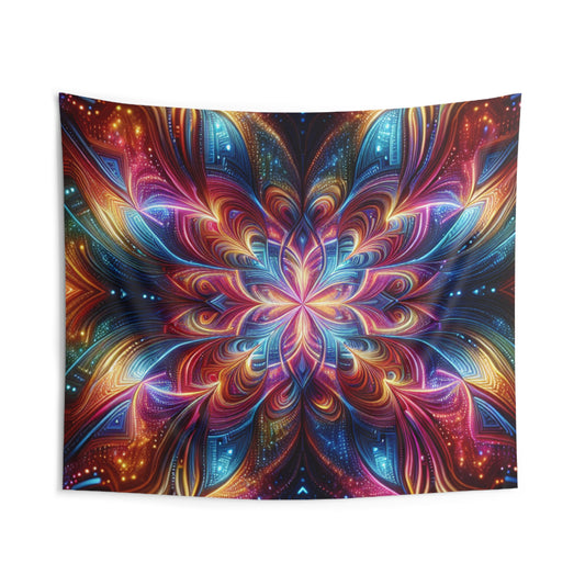 Ethereal Vibescapes. Infinity Patterns Art Tapestry