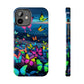 "Neon Flight Spectacle" NEON Butterflies Tough Phone Case Iphone 6 7 8 9 10 11 12 13 14 SE X XR XS Pro Max Mini Plus