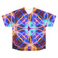 Galactic Neon Vortex. Trippy Infinity Patterns Mens Jersey