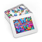 Neon Splendor. - Neon Butterflies and Mushrooms Puzzle 30, 110, 252, and 1000 Pieces