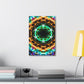Galactic Neon Hyperspace Splatter. Trippy Infinity Patterns Art Canvas