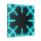 Vortexed Neon Nebula Splatter. Trippy Infinity Patterns Art Canvas
